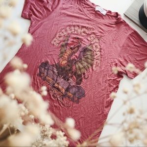 🖤 FREE PEOPLE Vintage Rolling Stones Dragon Tee M